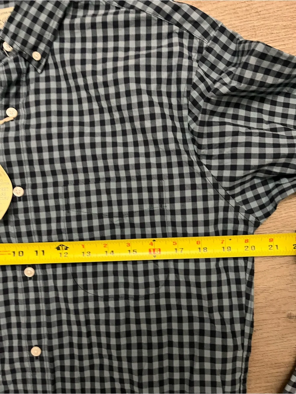 J. Crew Slim Blue Navy Gingham Button-Down Shirt Secret Wash Long Sleeve
